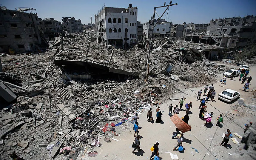 destruction in ghaza.